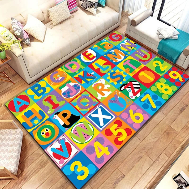 Kids Education Alphabet Numbers - سجادة تعليمية للأطفال بتصميم الحروف الأبجدية