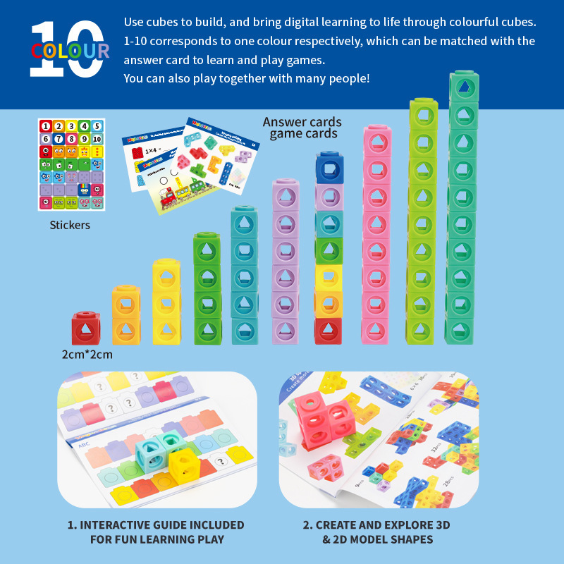 مكعبات البناء الرقمية 1-10 مجم - مراجعة Math Manipulative Set وسعره